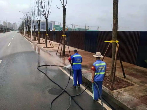 大足区环境卫生管理所全面做好雨后城区道路清理工作